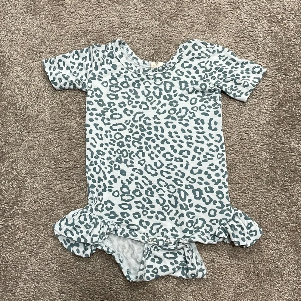 Kate Quinn Blue Leopard Ruffle Leg